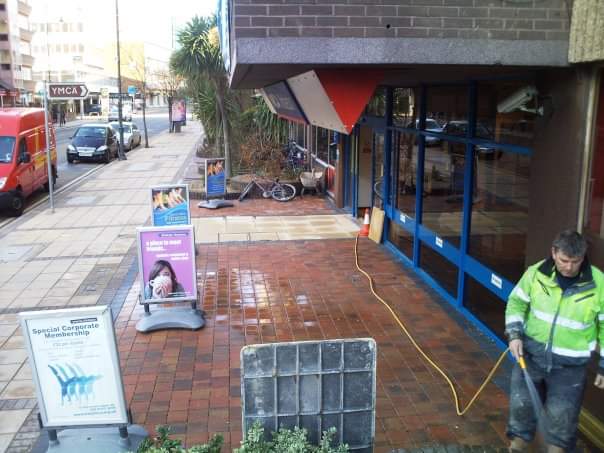 YMCA Wimbledon — early permeable paving installation, London